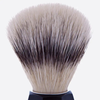 Plisson 1808 Black Faceted Black Faceted Fiber Shaving Brush high Mountain Fibre Shaving Brush – Size 12