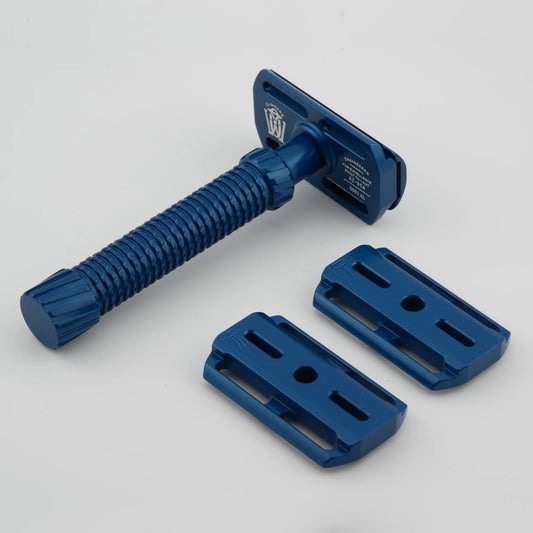 OliWorks M3TEORITE Aluminum Safety Razor – Blue