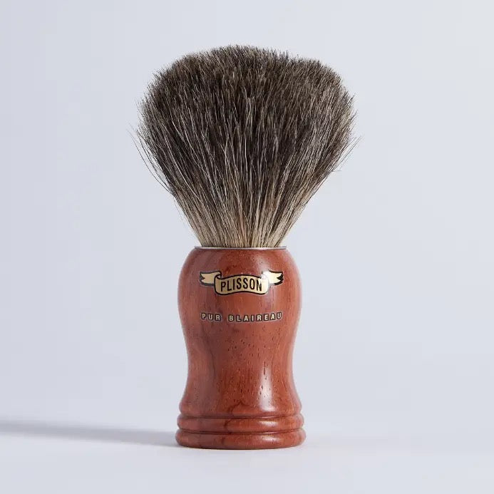 Plisson 1808 High Mountain Bubinga Wood Shaving Brush – Russian Grey Badger