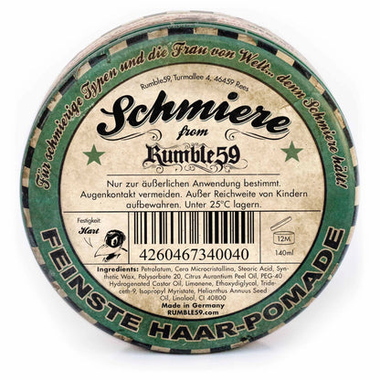 Rumble59 Schmiere Oil-Based Pomade – Hard Hold (140ml)