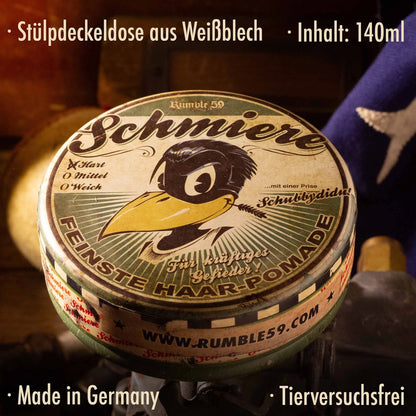 Rumble59 Schmiere Oil-Based Pomade – Hard Hold (140ml)