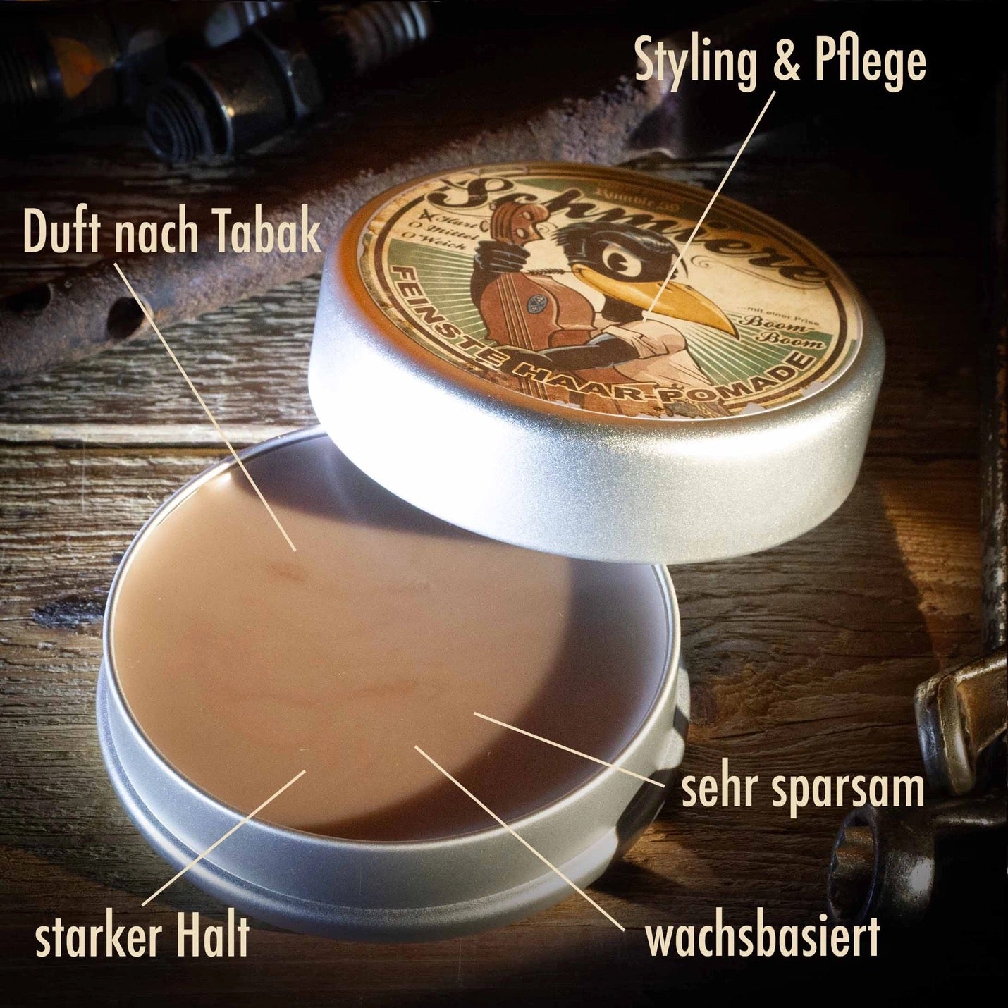 Rumble59 Schmiere Oil-Based Pomade – Hard “Low End Lou” (140ml)