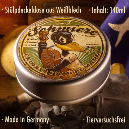 Rumble59 Schmiere Oil-Based Pomade – Hard “Low End Lou” (140ml)