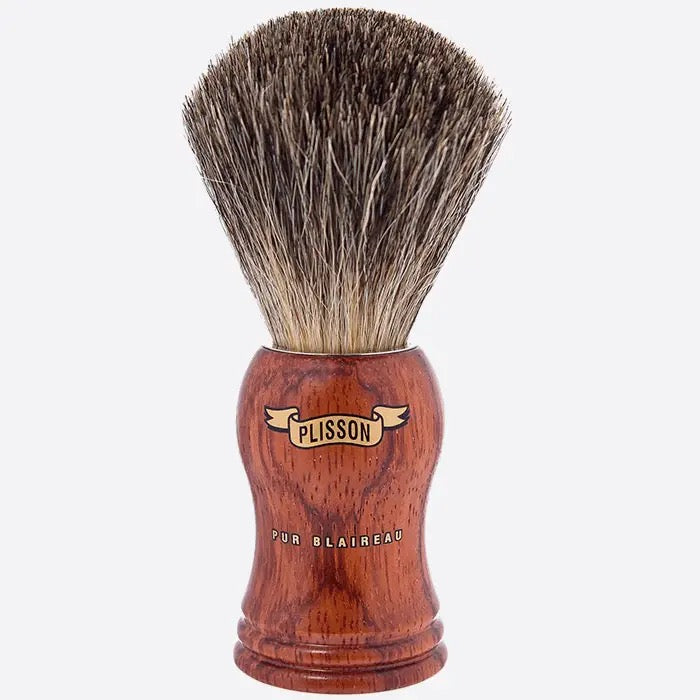 Plisson 1808 High Mountain Bubinga Wood Shaving Brush – Russian Grey Badger