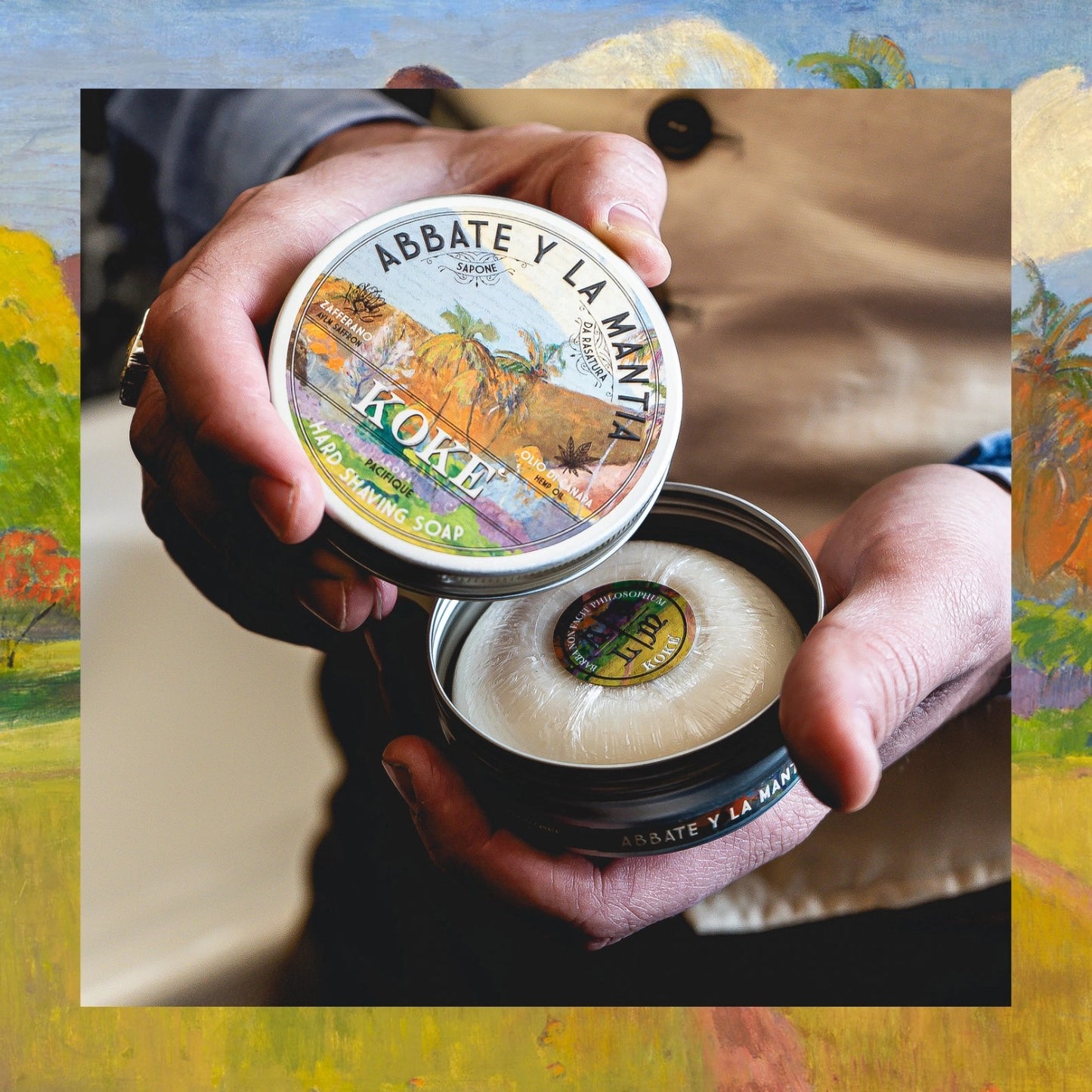 Abbate Y La Mantia KOKE Wild Citrus Shaving Soap Saffron and Hemp