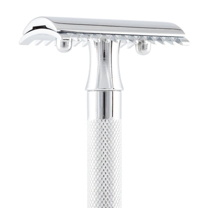 Merkur 25C Double Edge Safety Razor Open Tooth Comb Extra Long Handle