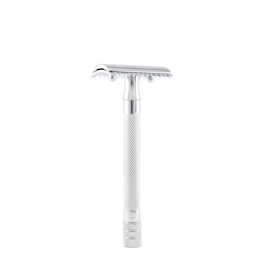 Merkur 25C Double Edge Safety Razor Open Tooth Comb Extra Long Handle