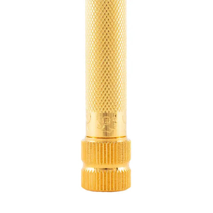 Merkur 34G Double Edge Safety Razor, Straight Cut, Extra Thick Handle, Gold-Plated