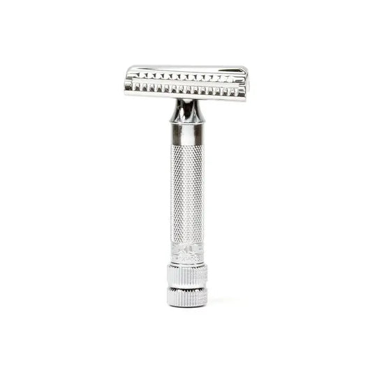 Merkur 37C Double Edge Safety Razor Slant Cut Extra Thick Handle Chrome