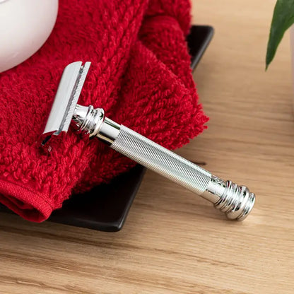 Merkur 38c Double Edge Safety Razor, Straight Cut, Extra Long Handle, Chrome
