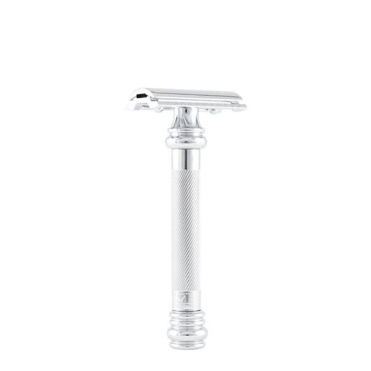 Merkur 38c Double Edge Safety Razor, Straight Cut, Extra Long Handle, Chrome