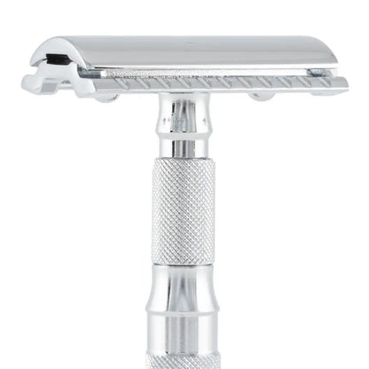 Merkur 933C Double Edge Safety Razor Straight Cut Chrome Travel Size