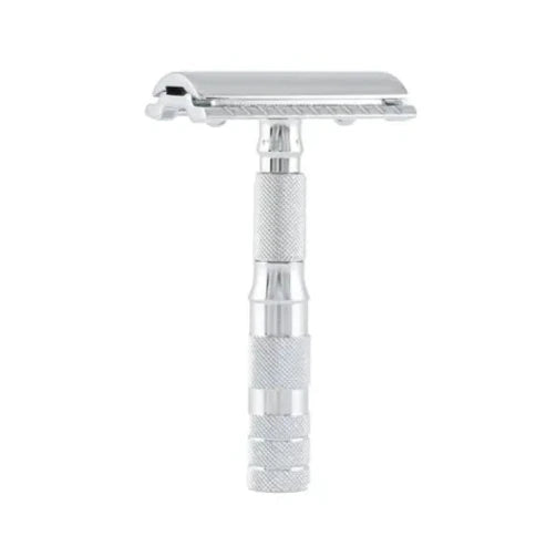 Merkur 933C Double Edge Safety Razor Straight Cut Chrome Travel Size