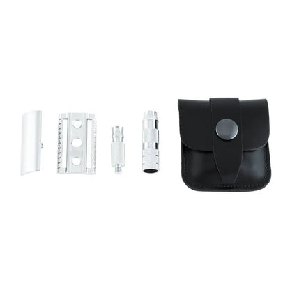 Merkur 933C Double Edge Safety Razor Straight Cut Chrome Travel Size
