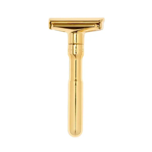 Merkur Futur Adjustable Double Edge Safety Razor with Snap Closure, Gold