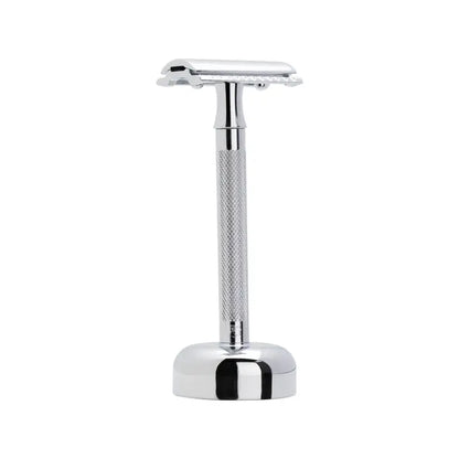 Merkur Razor Set: 23C Razor & 4005 Stand, Bright Chrome, 2pc