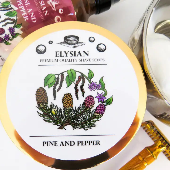 Elysian Soap Shop Pine & Pepper Shaving Soap