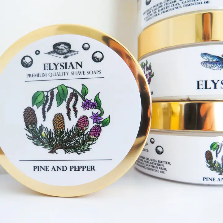 Elysian Soap Shop Pine & Pepper Shaving Soap