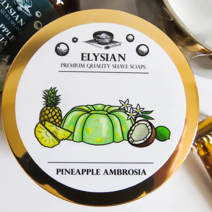 Elysian Soap Shop Pineapple Ambrosia Shaving Soap