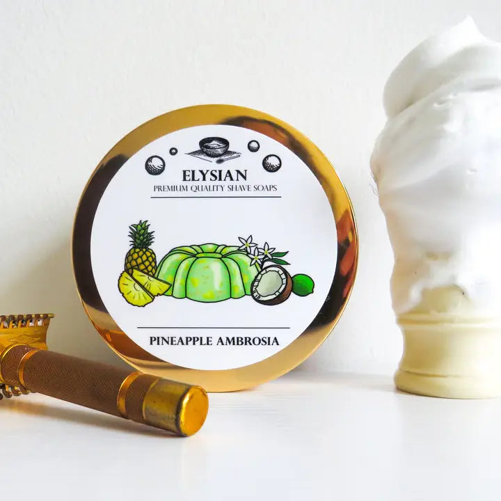 Elysian Soap Shop Pineapple Ambrosia Shaving Soap