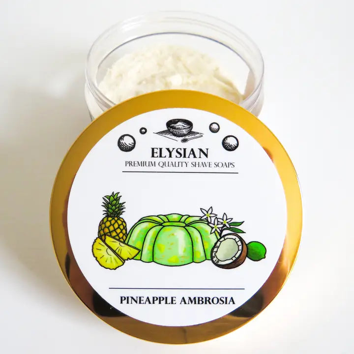 Elysian Soap Shop Pineapple Ambrosia Shaving Soap