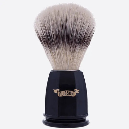 Plisson 1808 Black Faceted Black Faceted Fiber Shaving Brush high Mountain Fibre Shaving Brush – Size 12