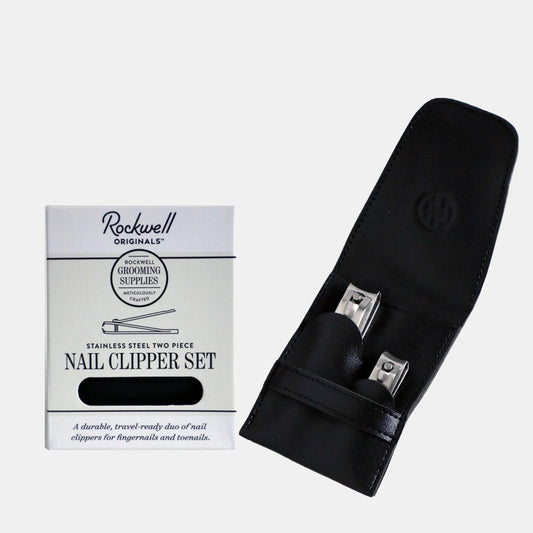 Rockwell Originals nail clipper set with packaging on a white background