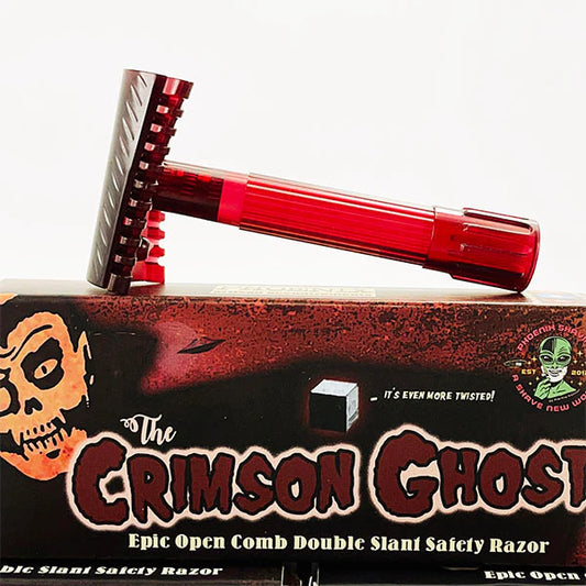 Phoenix Artisan Accoutrements Crimson Ghost Open Comb Double Slant Safety Razor