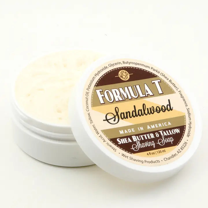 Wet Shaving Products Formula T Shave Soap Sandalwood 4 Fl oz