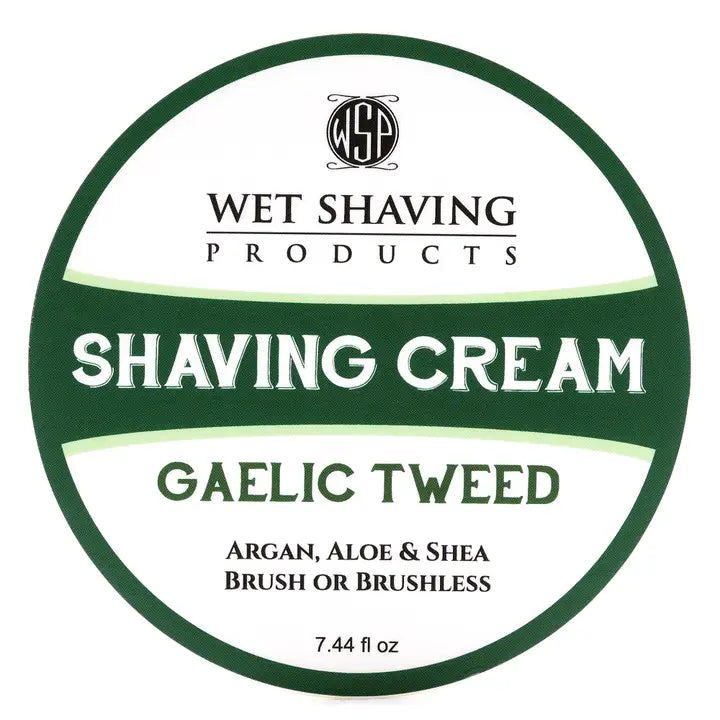 Wet Shaving Products Shave Cream - Gaelic Tweed 6oz