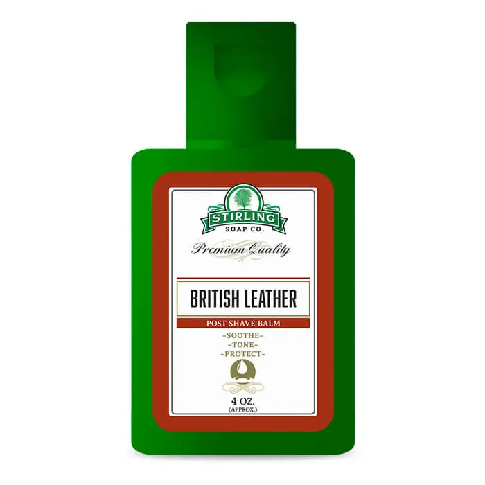 Stirling Sharp  British Leather   - Post Shave Balm 4oz (118ml)