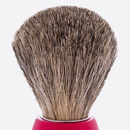 Plisson 1808 Russian Grey Essential Shaving Brush - Ferrari Red