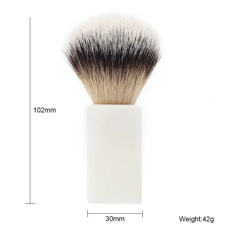 Hill And Drew Luxury Synthetic Silvertip Shaving Brush Modern White