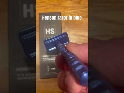 Henson Medium AL13 V2 - Double Edge Safety Razor - Steel Blue