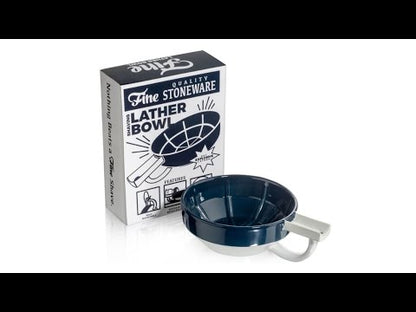 Fine porcelain shaving lather bowl blue and white