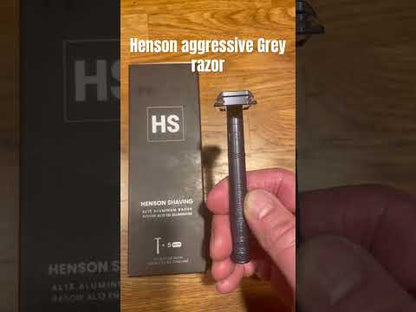 Henson Aggressive AL13 V2 - Double Edge Safety Razor - Grey