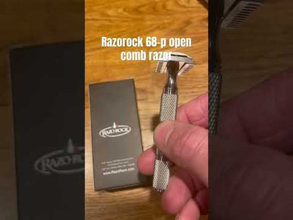 RazoRock Game Changer 68P Open Comb Double Edge Safety Razor - Super Knurl Handle