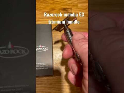 Razorock Mamba 53 Double Edge safety razor in stainless steel and titanium