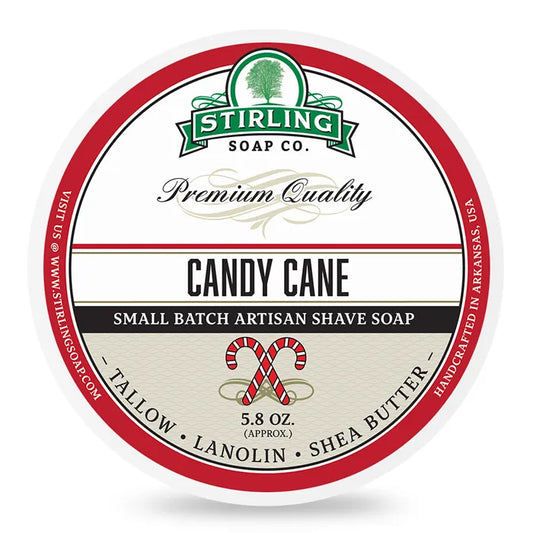 Stirling candy can combo aftershave  soap and a brush