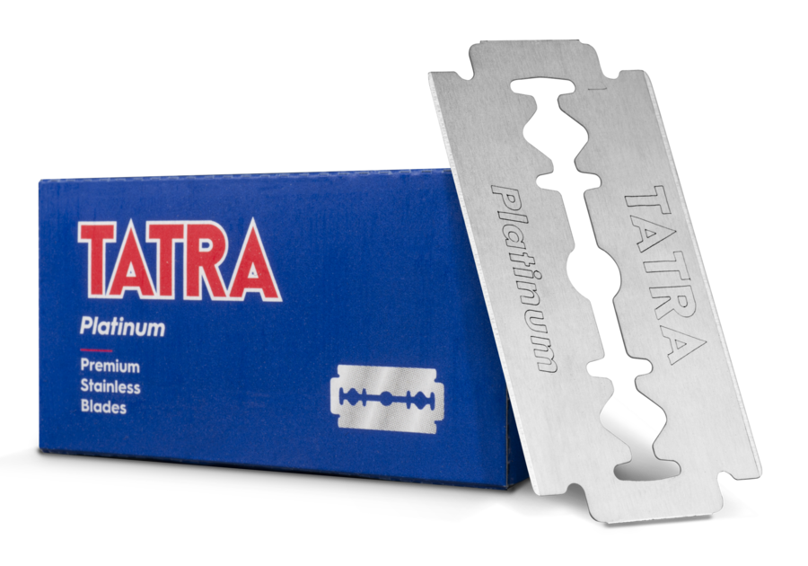 5 razor blades Tatra stainless steel platinum