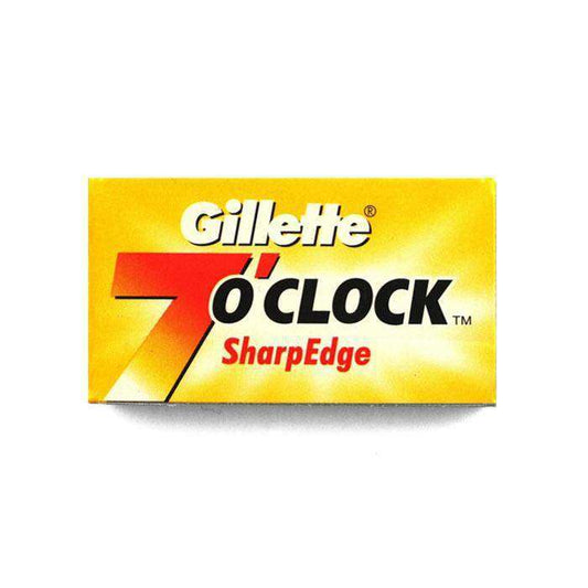 Gillette DE Razor Blades Gillette 7 O'Clock Yellow Razor Blades ( Pack of 5)