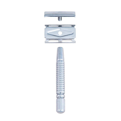 Hill and Drew HDRC42 Three Piece Double Edge Razor and Case - Shaving Time