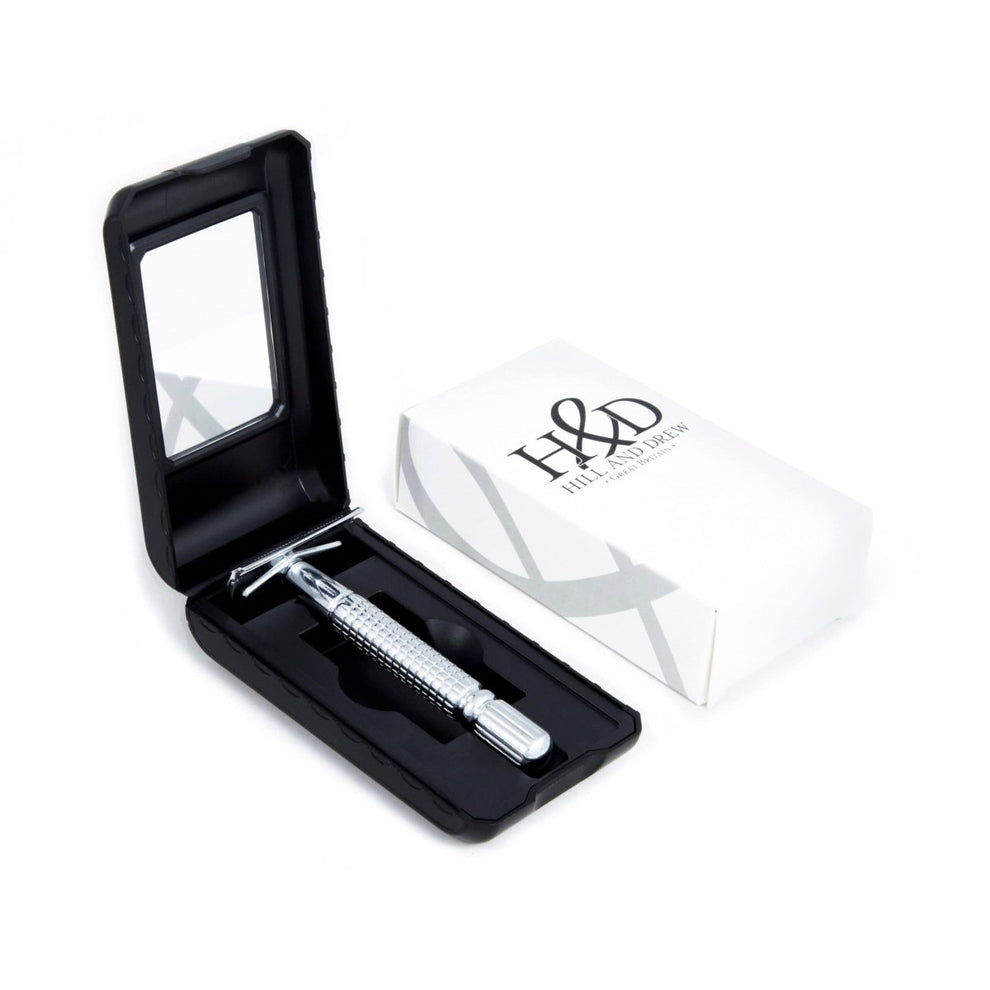 Hill and Drew HDRC42 Three Piece Double Edge Razor and Case - Shaving Time