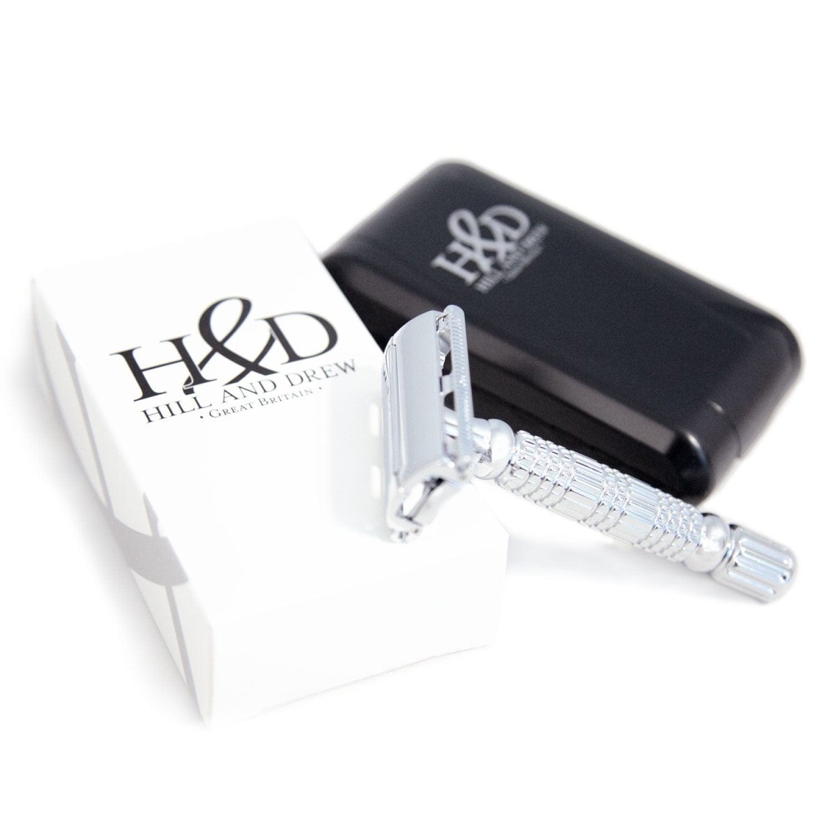 Hill & Drew HDRB40 Double Edge Butterfly Razor and Case - Shaving Time