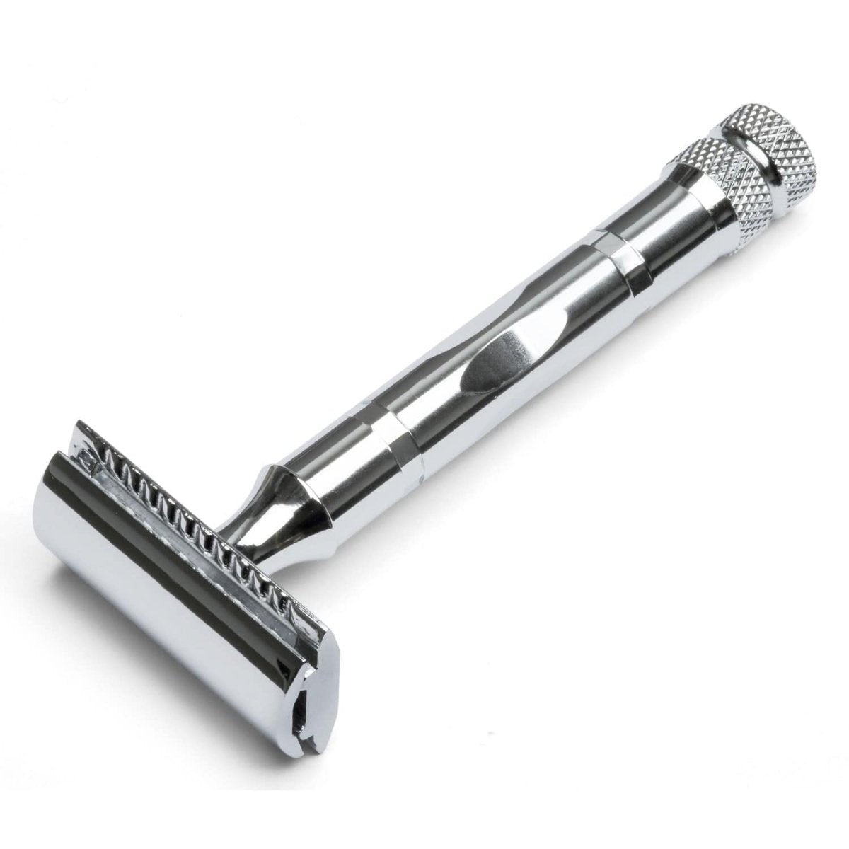 Parker Model 89R Three Piece Safety Razor with Nickel Plated Finish - Shaving Time