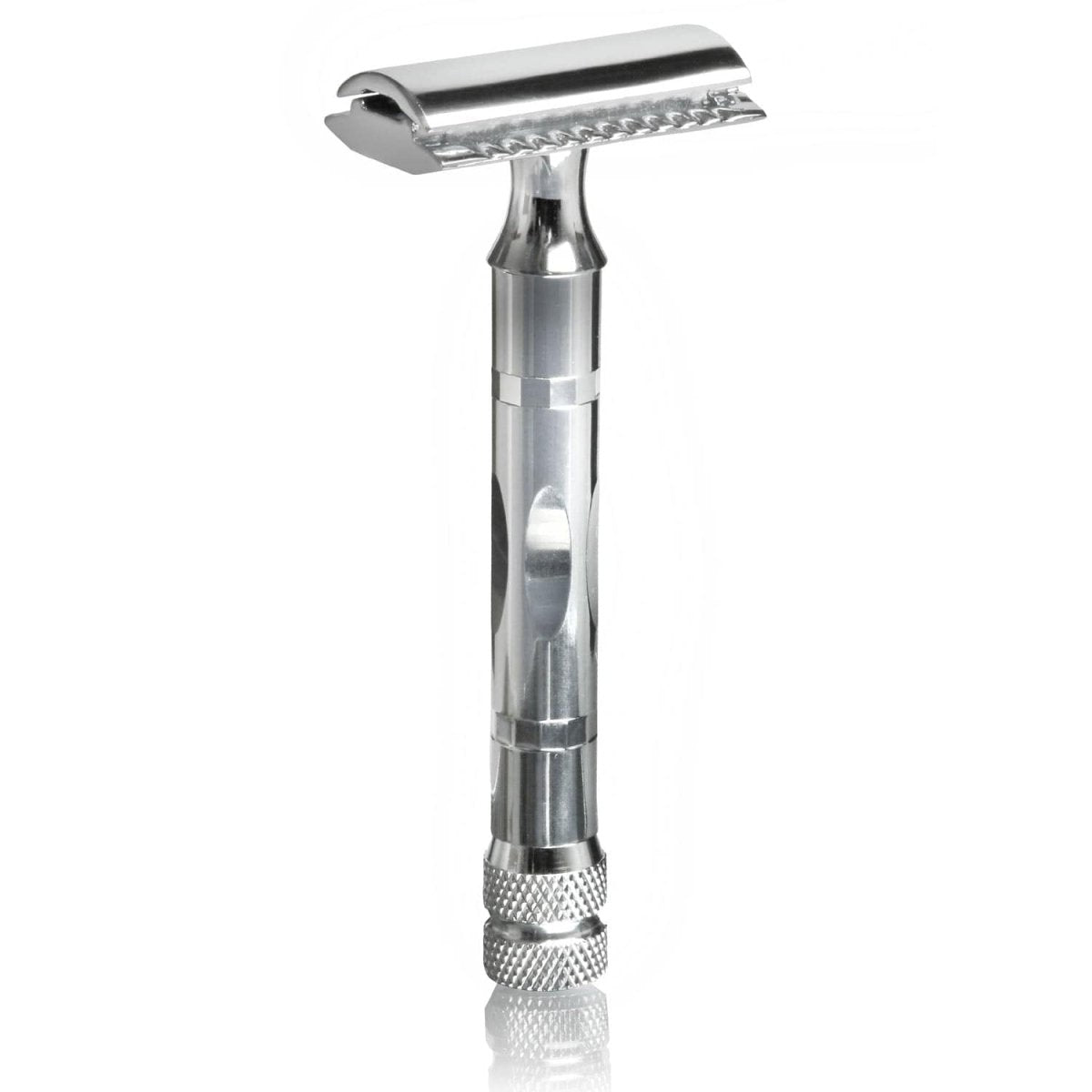 Parker Model 89R Three Piece Safety Razor with Nickel Plated Finish - Shaving Time