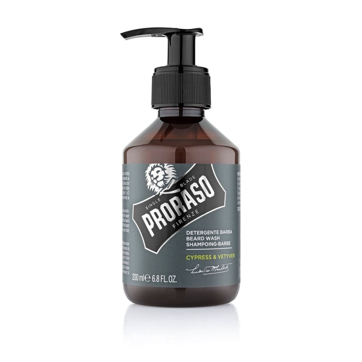 Proraso Beard Wash Cypress & Vetyver (200ml) - Shaving Time