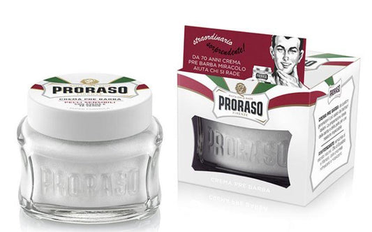 Proraso Pre Shave Cream White - Sensitive Skin 100ml - Shaving Time