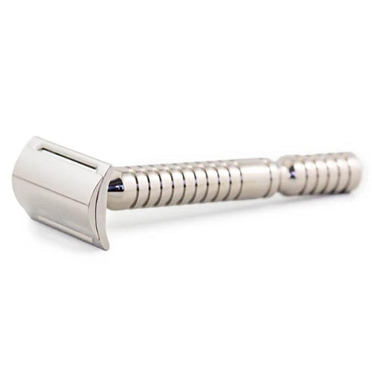 Razorock Mamba 70 Double Edge safety razor in stainless steel and titanium - Shaving Time