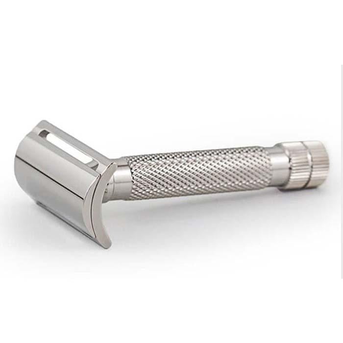 RazoRock Stainless Steel BBS A Double Edge Safety Razor with HD Handle - Shaving Time